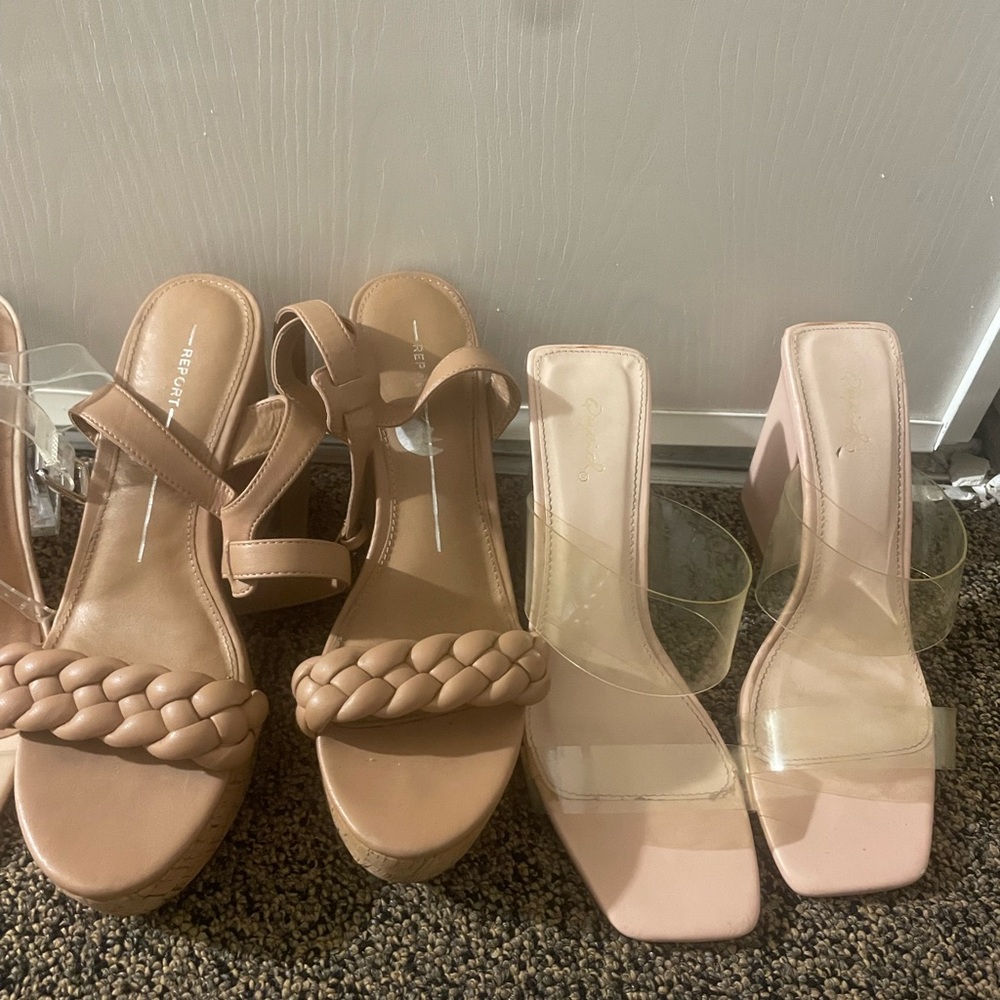 Cream Heels with Chunky and Stiletto Styles